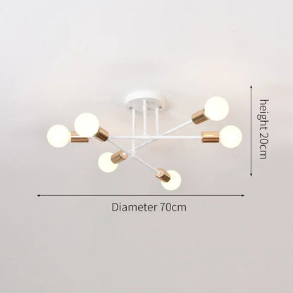 6-pack White Ceiling LED Ceiling Light, Modern Living Room