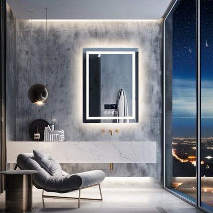 LED Lighted Bathroom Mirror with Bluetooth Speaker