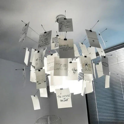 DIY Ingo Maurer Zettel Paper Ceiling Chandeliers for Living Room Kitchen Pendant Lights Hanging Lamp Shop Cafe Bar Decoration
