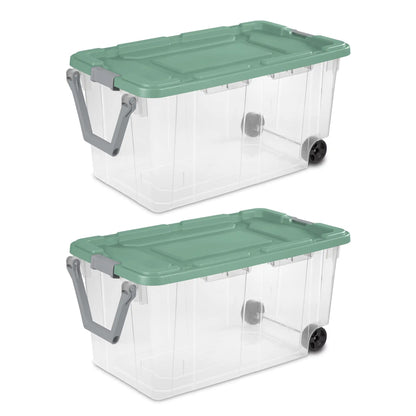 Sterlite Extra Large Storage Bin, 40 Gallon Wheeled Plastic Storage