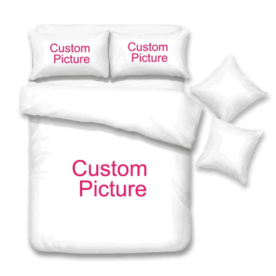 New Custom Bedding Set Customized 3D Printed Duvet Cover Sets with Pillowcase