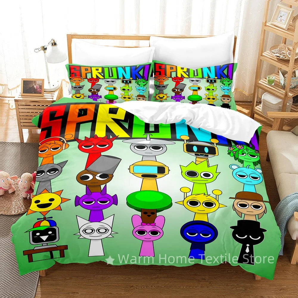 Sprunk Bedding Set Incretion 3D Printed Music Game Duvet Cover