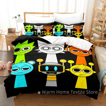 Sprunk Bedding Set Incretion 3D Printed Music Game Duvet Cover