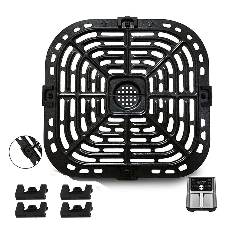 Air Fryer Grill Plate, Upgraded Square Tray Replacement