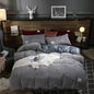 Magic Thicken Corduroy Duvet Cover Set Ultra Soft Velvet Quilt Cover Reversible