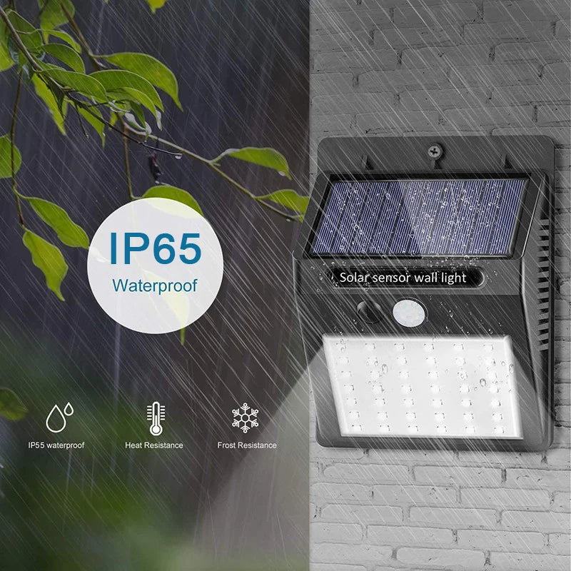 30 LED Solar Light PIR Motion Sensor Wall Light Outdoor Solar Lamp Waterproof