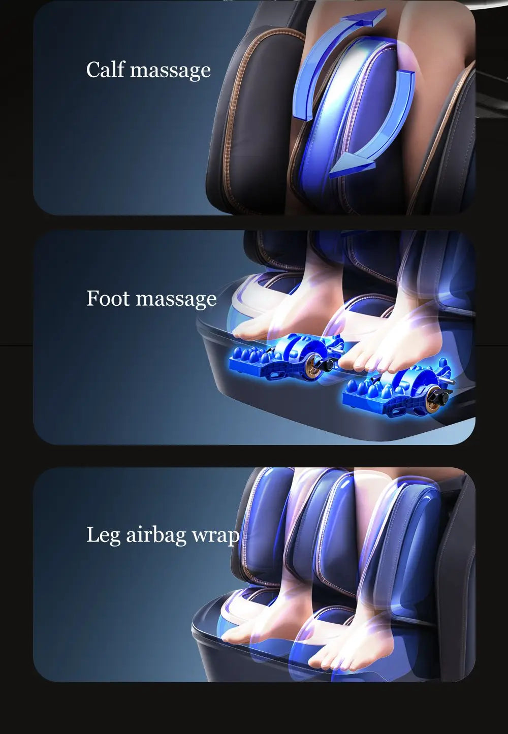 4D+4D Electric Massage Chairs Full Body Recliner Zero Gravity Auto Massage Chair
