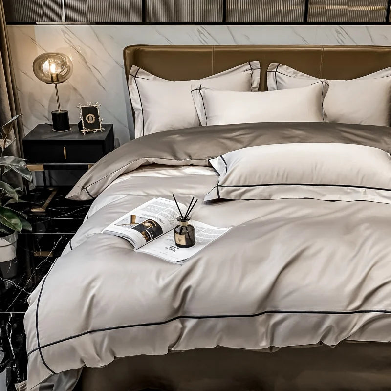 Embroidery Hotel Quality Bedding Set Luxury 800TC Egyptian Cotton