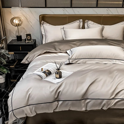 Embroidery Hotel Quality Bedding Set Luxury 800TC Egyptian Cotton