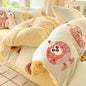 Cute Cartoon Strawberry Pattern Printed Bed Sheet Four Piece Set Machine Washable