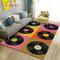 3D Classical Music Vintage Vinyl Record Area Rug, Carpet Rug for Living Room