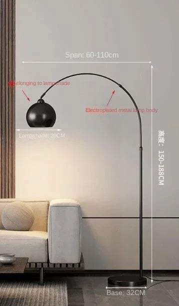Danish Designer Fishing Floor Lamp Italian Light Luxury Living Room
