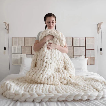 Handmade Chunky Knit Blanket Large