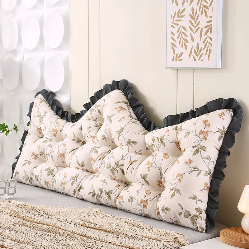 Princess Style Fabric Bedroom Cushion Skin Friendly Crystal Velvet