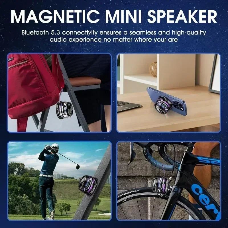 G200 Portable Bluetooth Speaker: Bluetooth 5.3 + RGB Ambient Light, long battery life and Magnetic Phone Stand Function