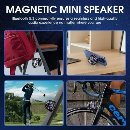 G200 Portable Bluetooth Speaker: Bluetooth 5.3 + RGB Ambient Light, long battery life and Magnetic Phone Stand Function