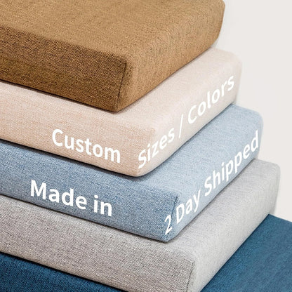 Custom Bench Cushions Chair Seat Sofa Pillow Bay Window Cushion Indoor Outdoor