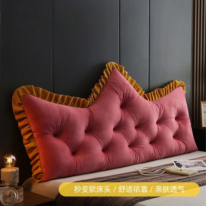 Princess Style Fabric Bedroom Cushion Skin Friendly Crystal Velvet