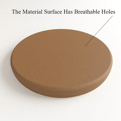 Premium Memory Foam Round Cushion PU Leather