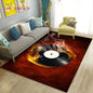 3D Classical Music Vintage Vinyl Record Area Rug, Carpet Rug for Living Room