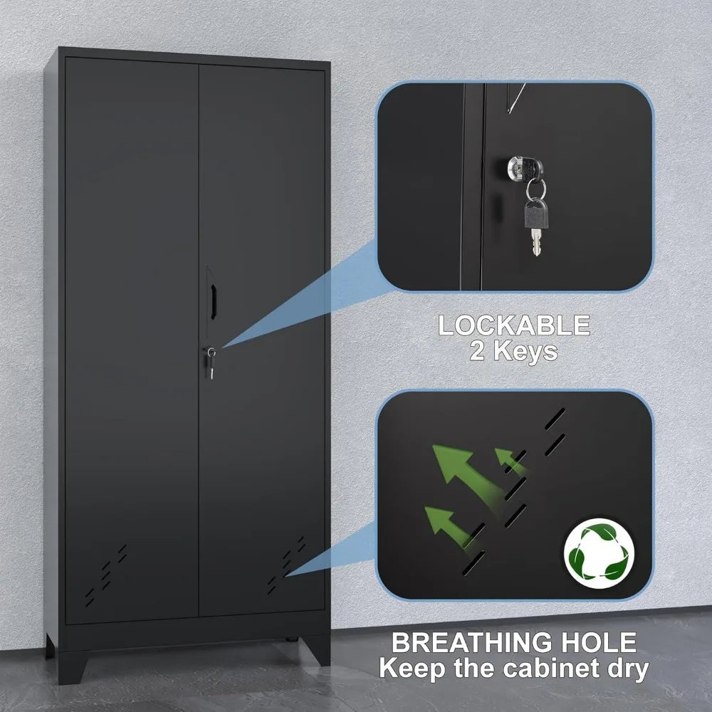 Metal Storage Cabinet W / Locking Doors, Garage, Bathroom Storage Cabinet