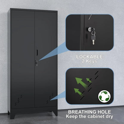 Metal Storage Cabinet W / Locking Doors, Garage, Bathroom Storage Cabinet