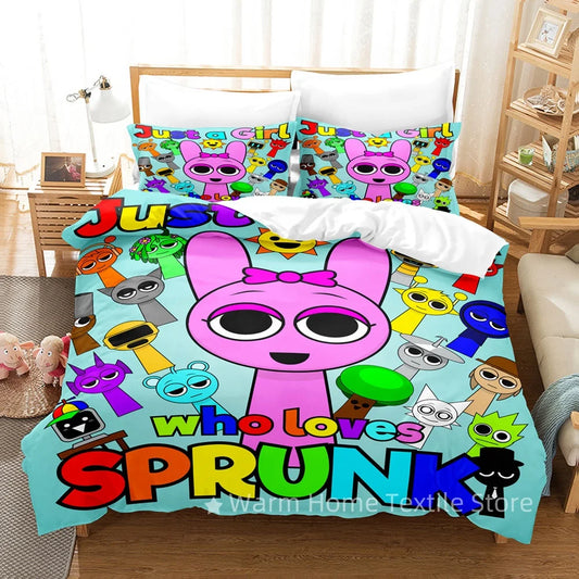 Sprunk Bedding Set Incretion 3D Printed Music Game Duvet Cover