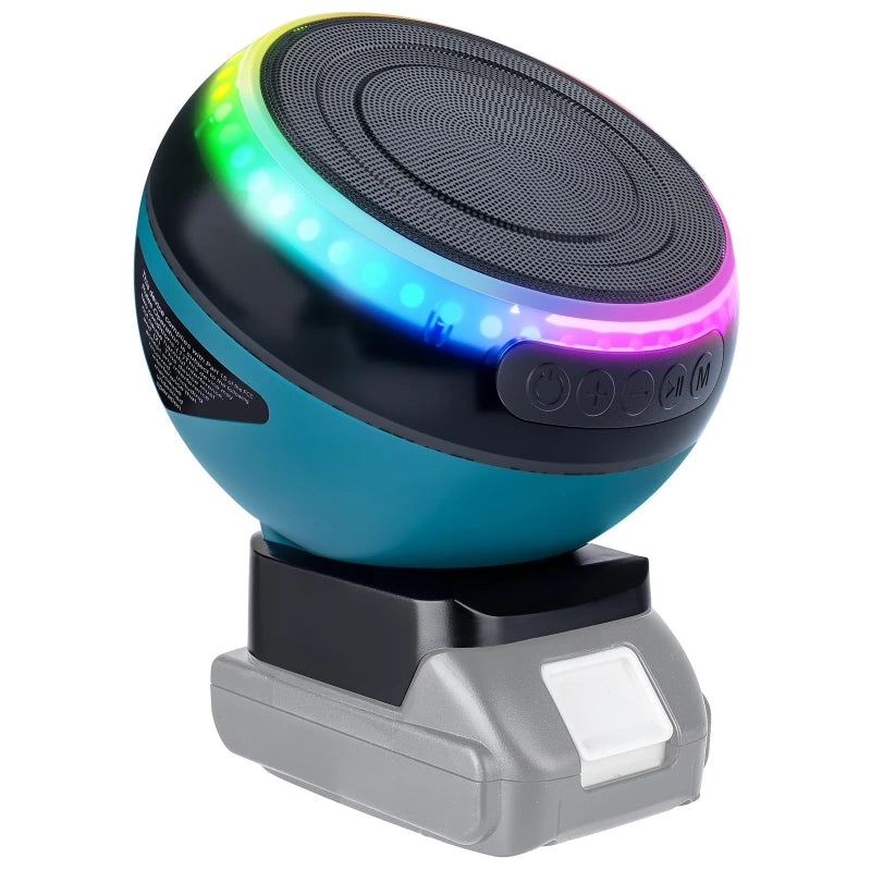 Portable Wireless Speaker for Makita/DeWalt/Milwaukee/Bosch 18V-20V Battery Supports Bluetooth 5.3 High-Definition Sound Quality
