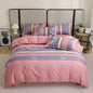 3 Pieces Luxury Striped Duvet Covers Soft Set Thickened Breathable Bedding Sets