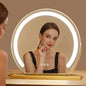 40cm Semicircle LED Makeup Mirror Smart Tabletop Vanity Cosmetic For Women Teens Dressing Table With Lights Christmas Gift