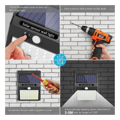 30 LED Solar Light PIR Motion Sensor Wall Light Outdoor Solar Lamp Waterproof