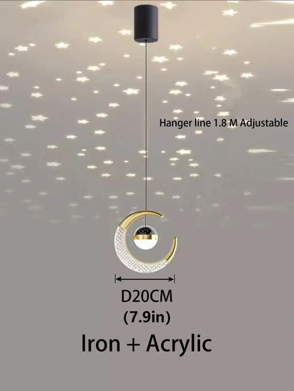 Creative led Ceiling Light W / Moon Stars