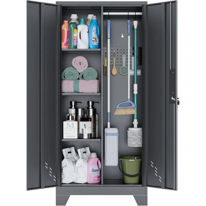Metal Storage Cabinet W / Locking Doors, Garage, Bathroom Storage Cabinet