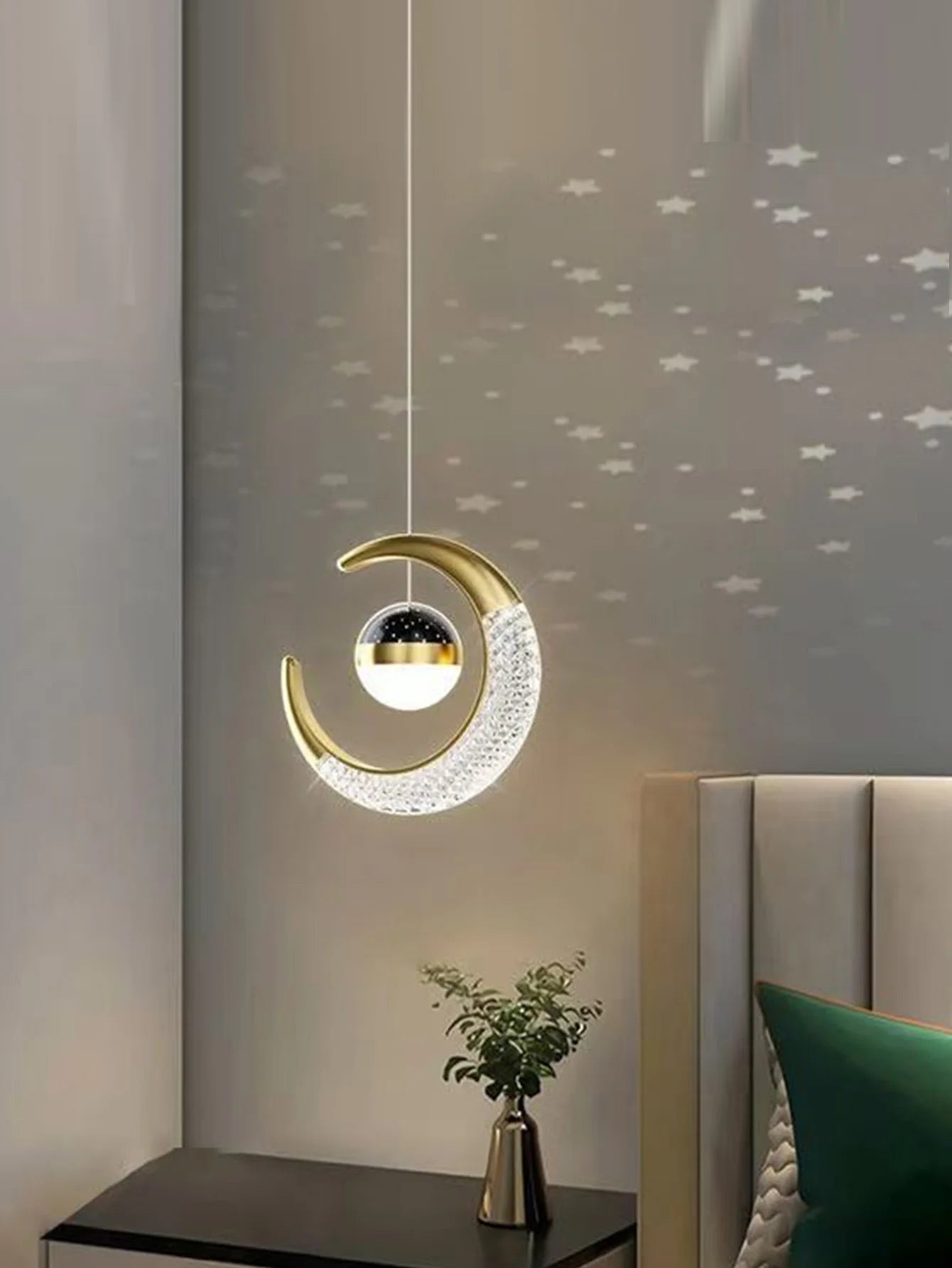 Creative led Ceiling Light W / Moon Stars