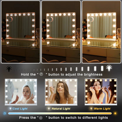 FENCHILIN Vanity Mirror w/ Hollywood Lighted Makeup Mirror