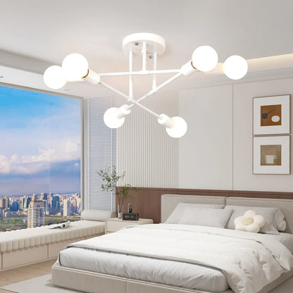 6-pack White Ceiling LED Ceiling Light, Modern Living Room
