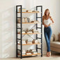 5-Tier Industrial Black Freestanding Bookcase &Shelves