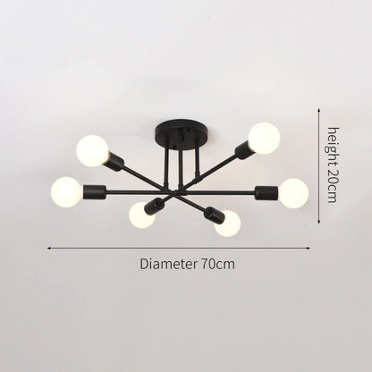 6-pack White Ceiling LED Ceiling Light, Modern Living Room