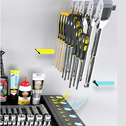 4 Layer Wall Mounted Storage Rack With Hooks