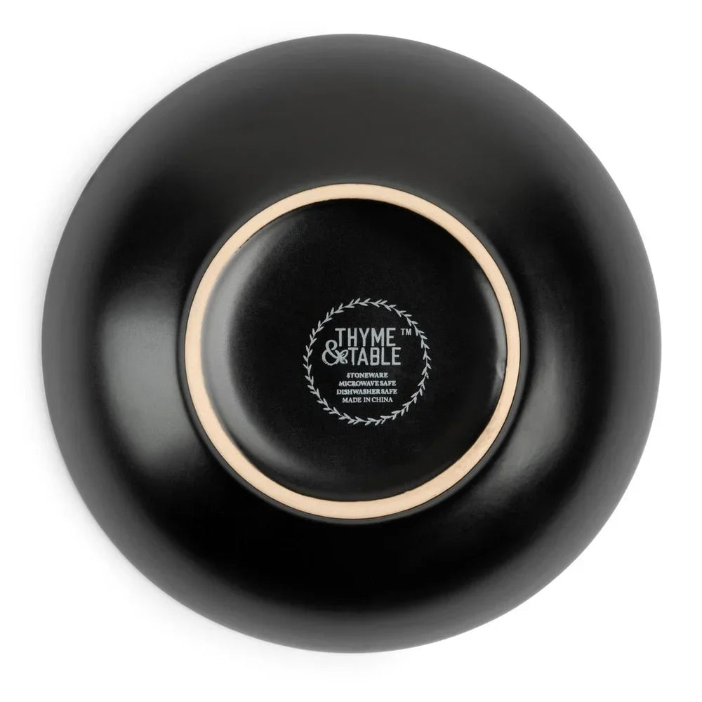 Stoneware Bowl Microwave Dishwasher Safe Durable Ceramic