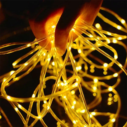 Outdoor Solar Tube Rope Led Light Garden Fairy String Light