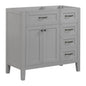 36 Inch Bathroom Vanity Cabinet Base White Storage 1 Door 6 Drawers, Customized