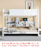 Queen Over Queen Bunk Bed with Storage, USB Ports, Antique Finish