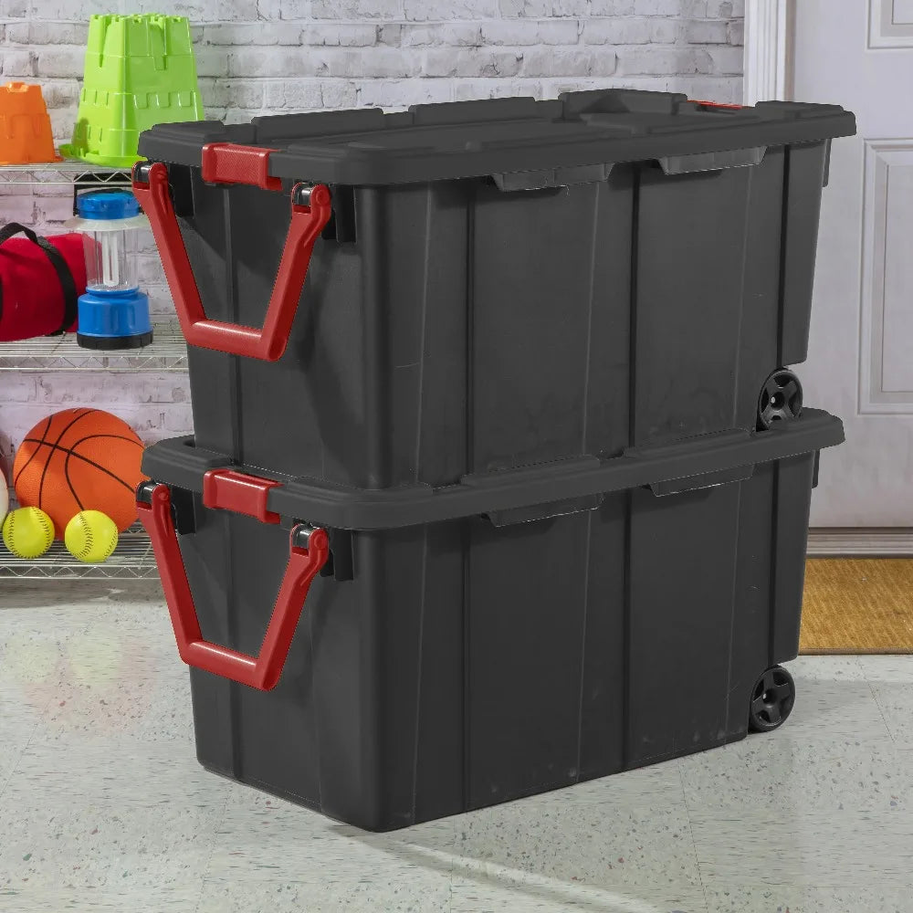 Sterlite Extra Large Storage Bin, 40 Gallon Wheeled Plastic Storage