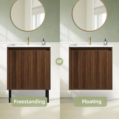 30 Inch Bathroom Vanity with Sink, Modern Design for Small Spaces