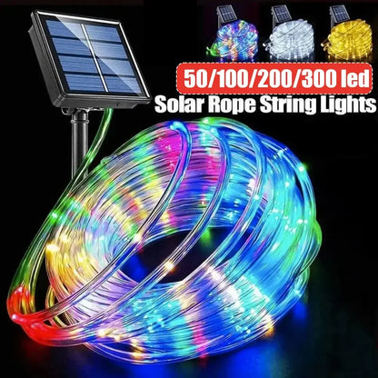Outdoor Solar Tube Rope Led Light Garden Fairy String Light