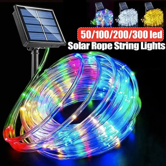 Outdoor Solar Tube Rope Led Light Garden Fairy String Light