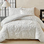 3D Rose Floral Tufted Duvet Cover Set High Quality Microfiber Bedding Set