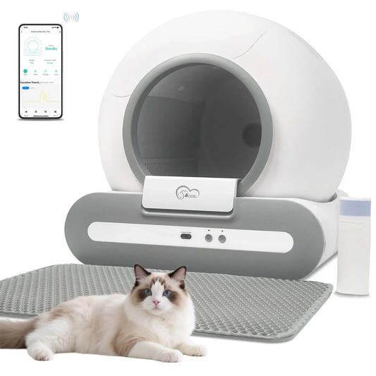 DOEL 65L Self-Cleaning Cat Litter Box App Control,