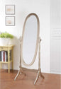 Furniture rotating adjustable full-length oval wooden knight floor mirror